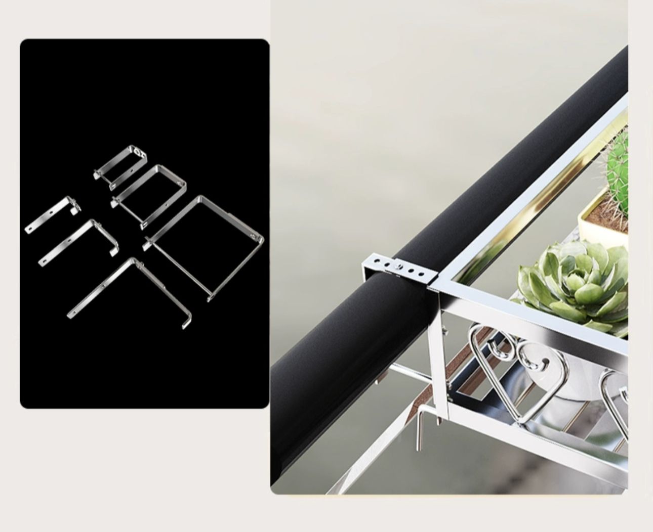 Stainless Steel Hanging Basket Rack