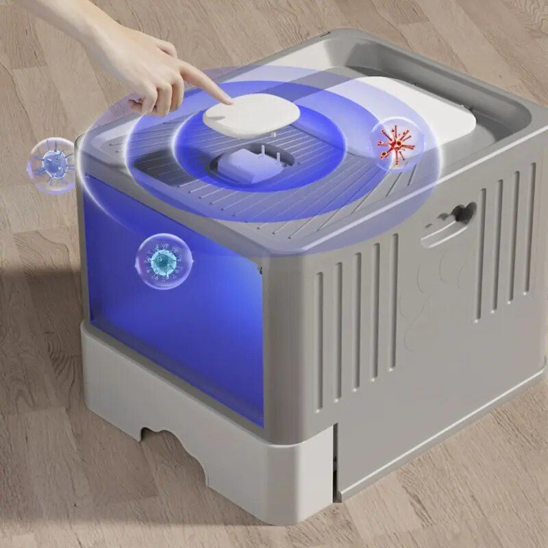 Square UV Sterilizing Litter Box