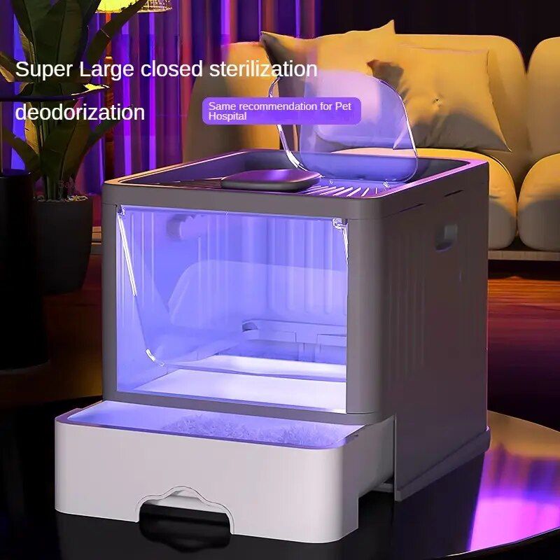 Square UV Sterilizing Litter Box