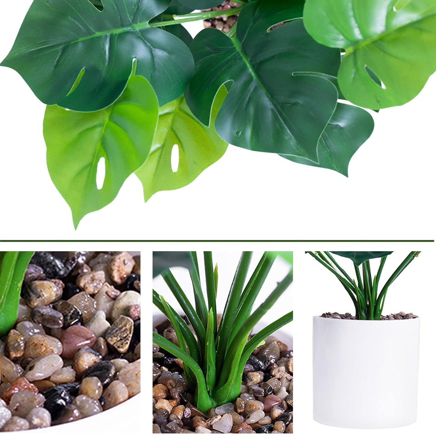Artificial Small Potted Plant - White pot (33cm)