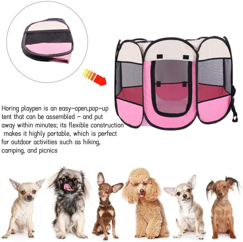 Pet Playpen Fence (Pink)
