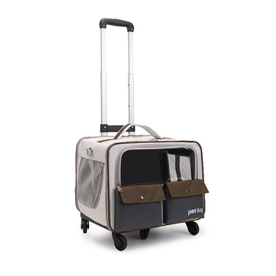 Rolling Pet Carrier Backpack with Wheels For Cat Dog