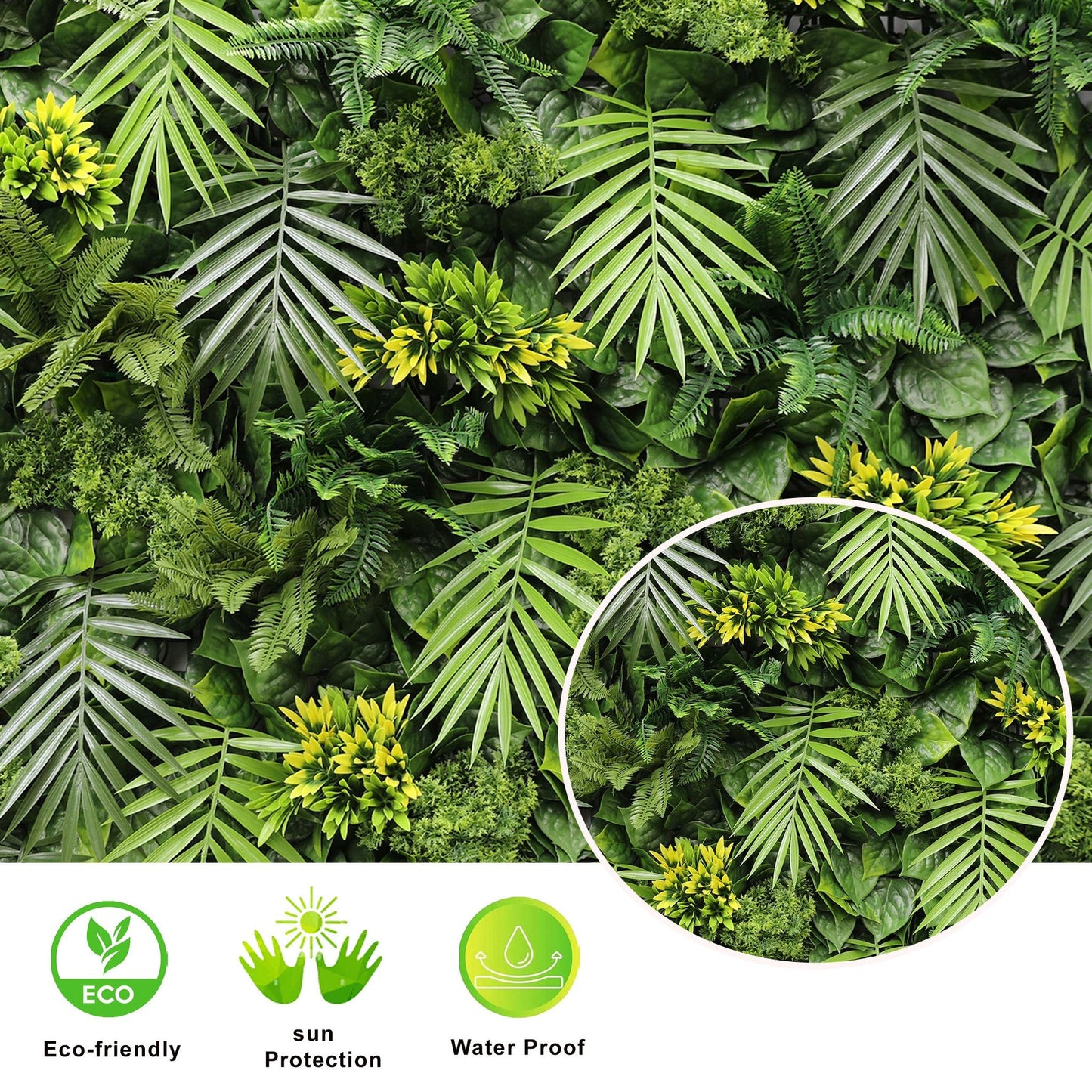 UV Resistant Faux Plant Backdrop for Indoor & Outdoor Decoration