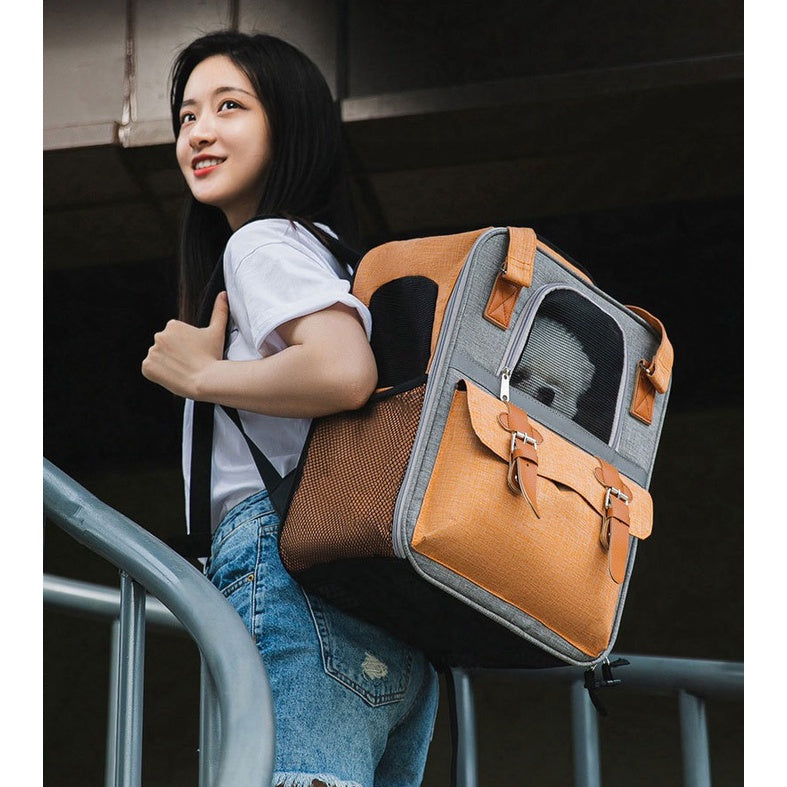 Steady style Pet Backpack Oxford, Mesh and Cotton (32cm)