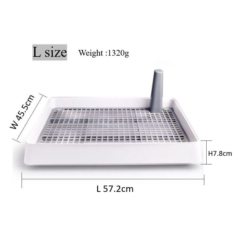 Pee Tray with Training Pole (Gray)