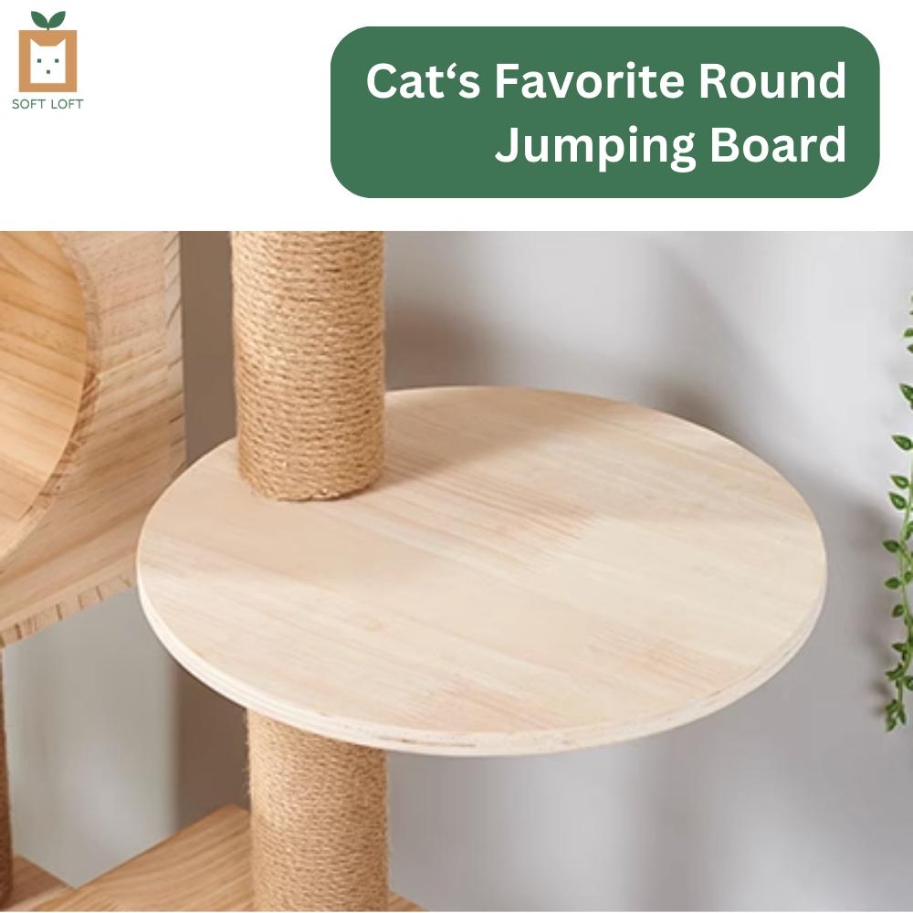 Wood and Sisal Cat Condo (156cm)