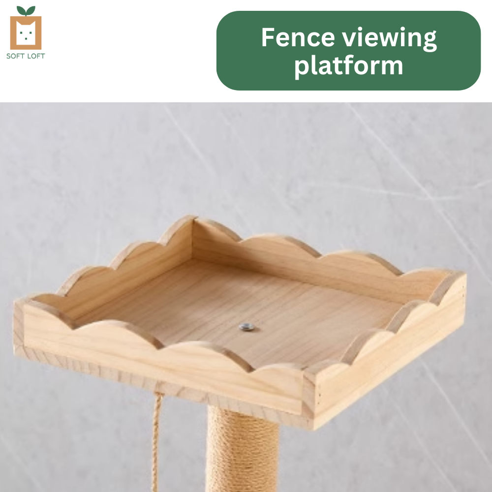 Wood and Sisal Cat Condo (161cm)