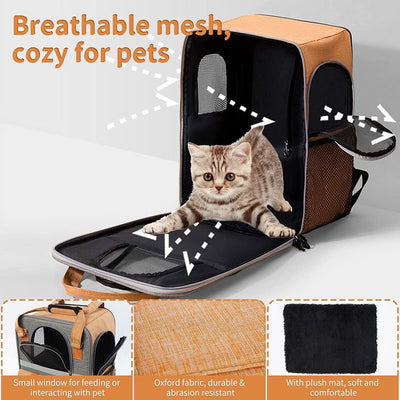 Steady style Pet Backpack Oxford, Mesh and Cotton (32cm)