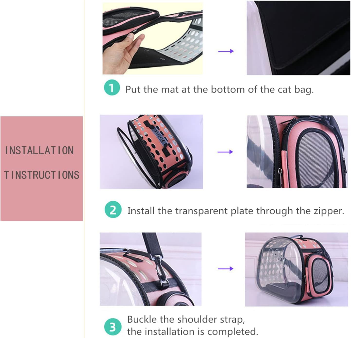 Transparent Sling Pet Carrier - Paw (42cm)