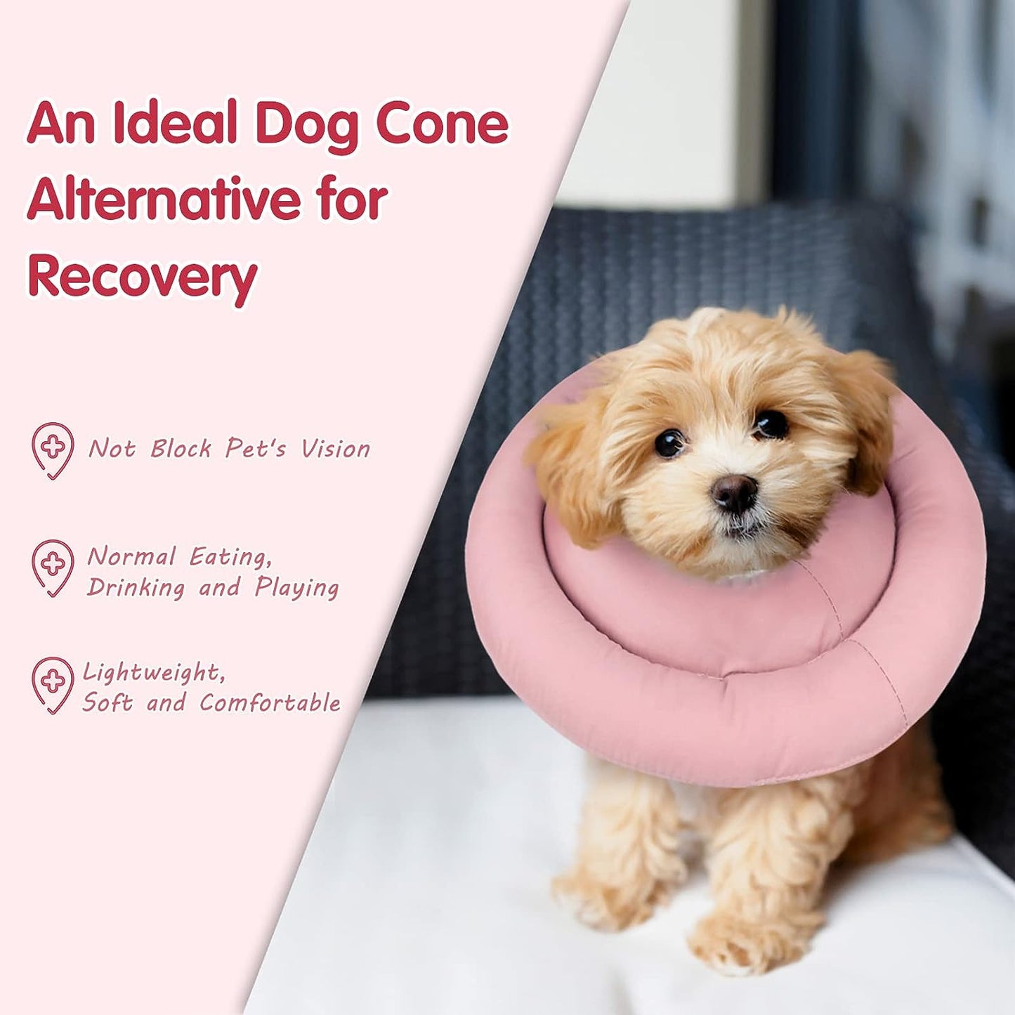 Donut design Thick Cushion Pet Collar (Pink)