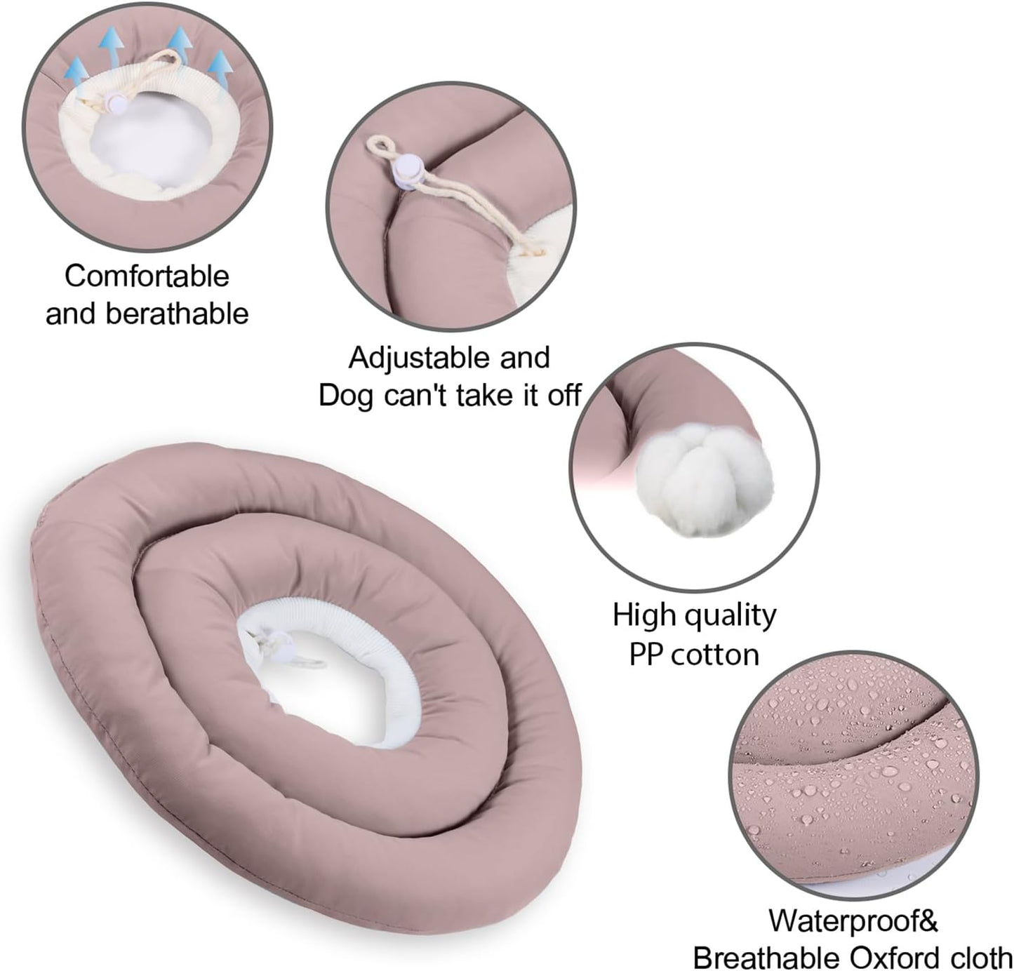 Donut design Thick Cushion Pet Collar (Pink)