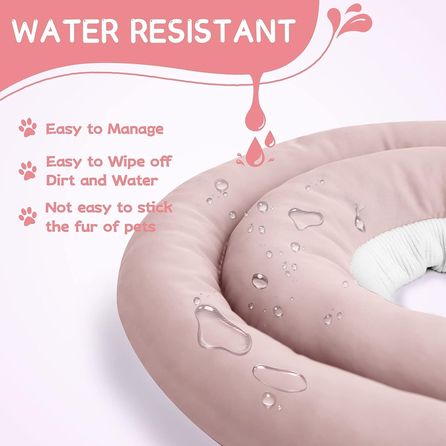 Donut design Thick Cushion Pet Collar (Pink)