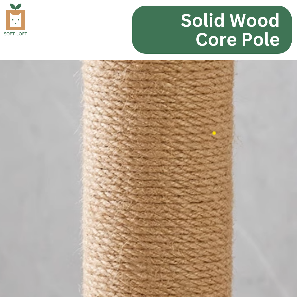 Wood and Sisal Cat Condo (161cm)