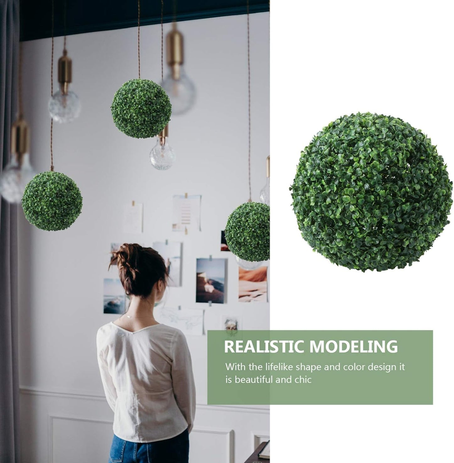Artificial Grass Ball Topiary Plant