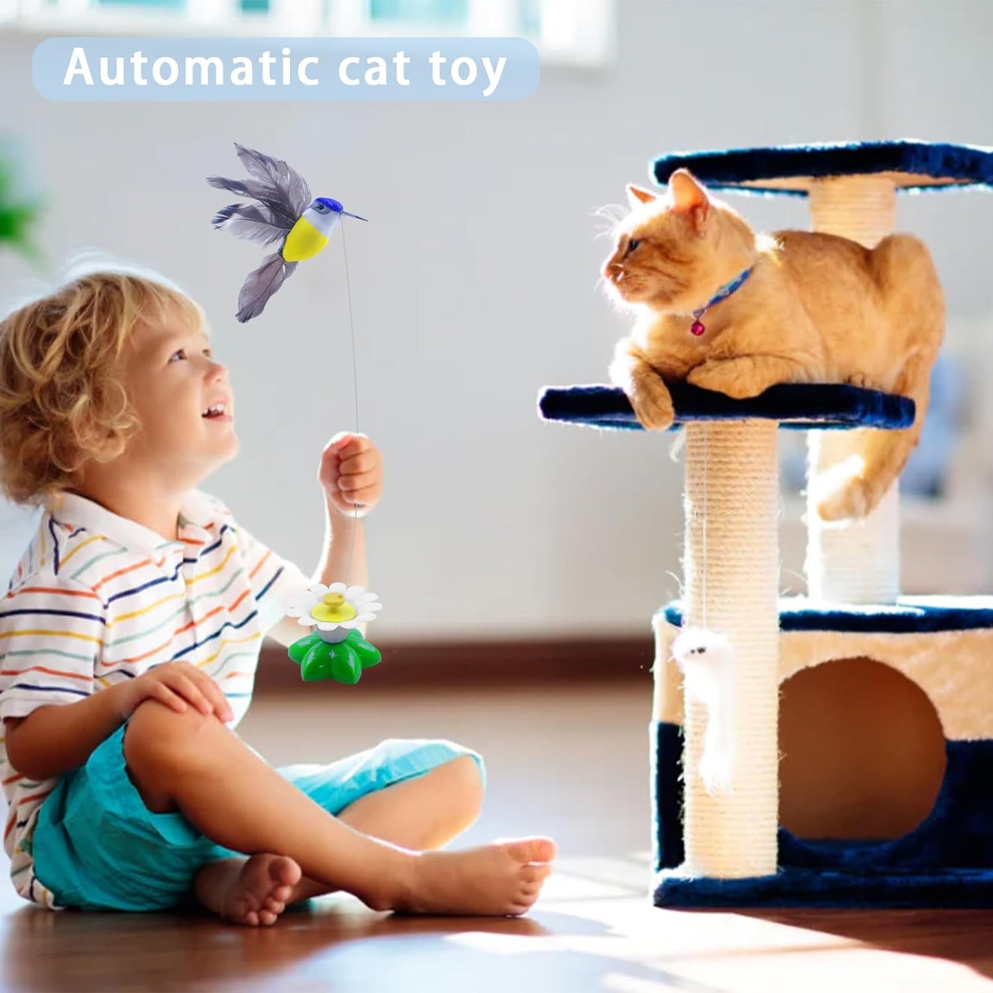 Electric Sparrow Automatic Teasing Toy
