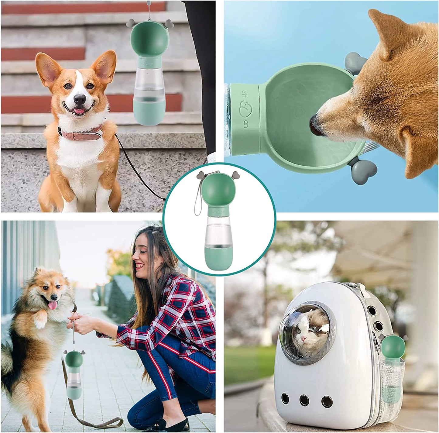 2in1 Travel Food and Water Feeder