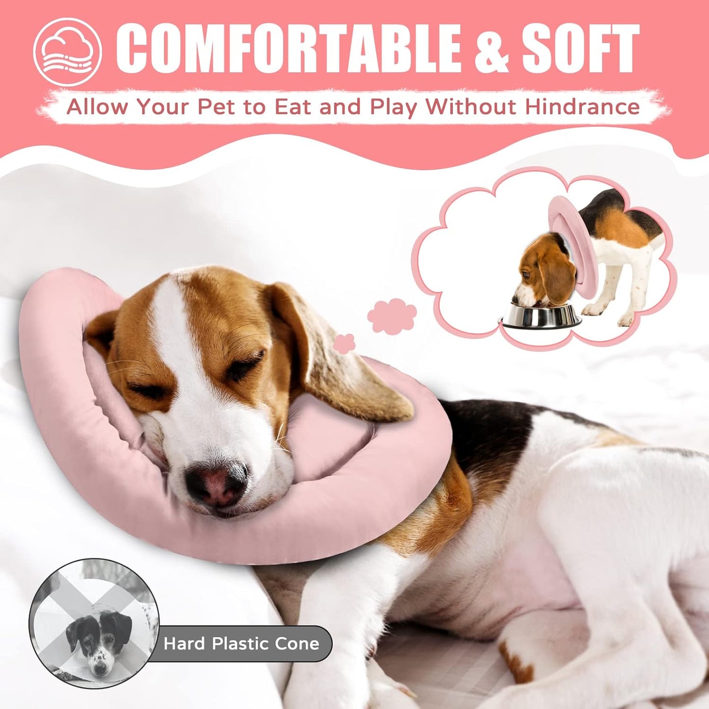 Donut design Thick Cushion Pet Collar (Pink)