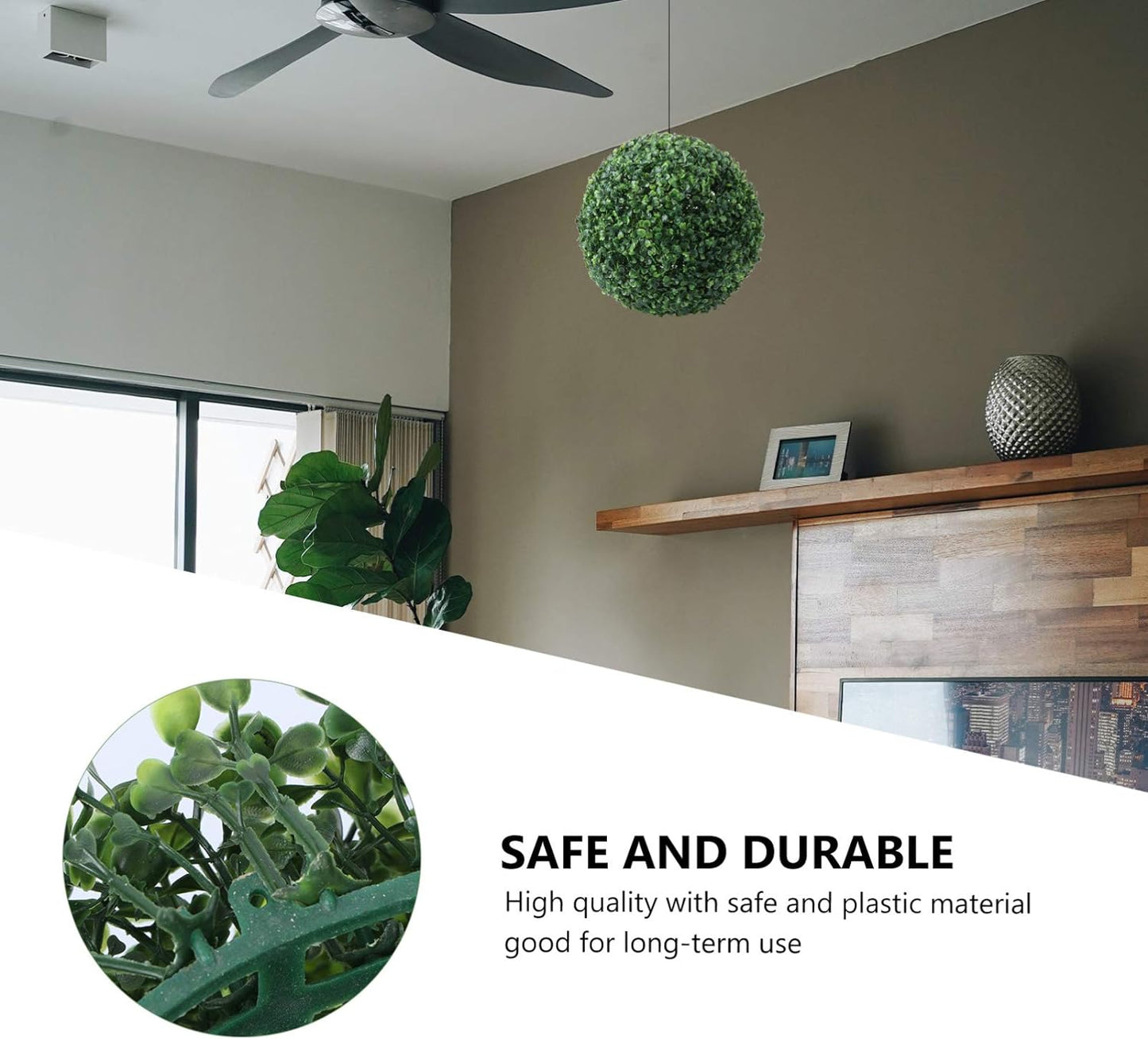 Artificial Grass Ball Topiary Plant