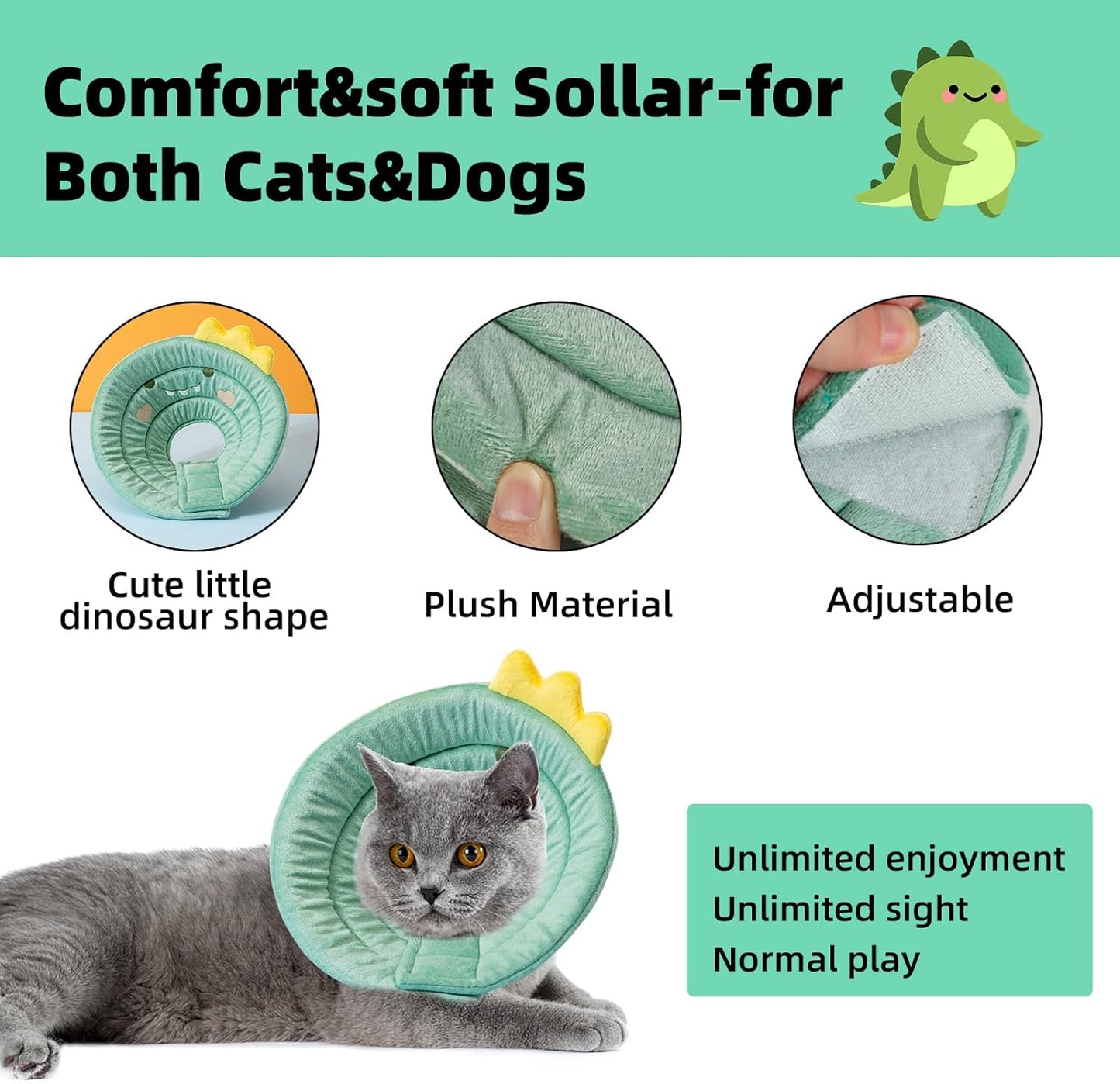 Dinosaur design Pet Collar