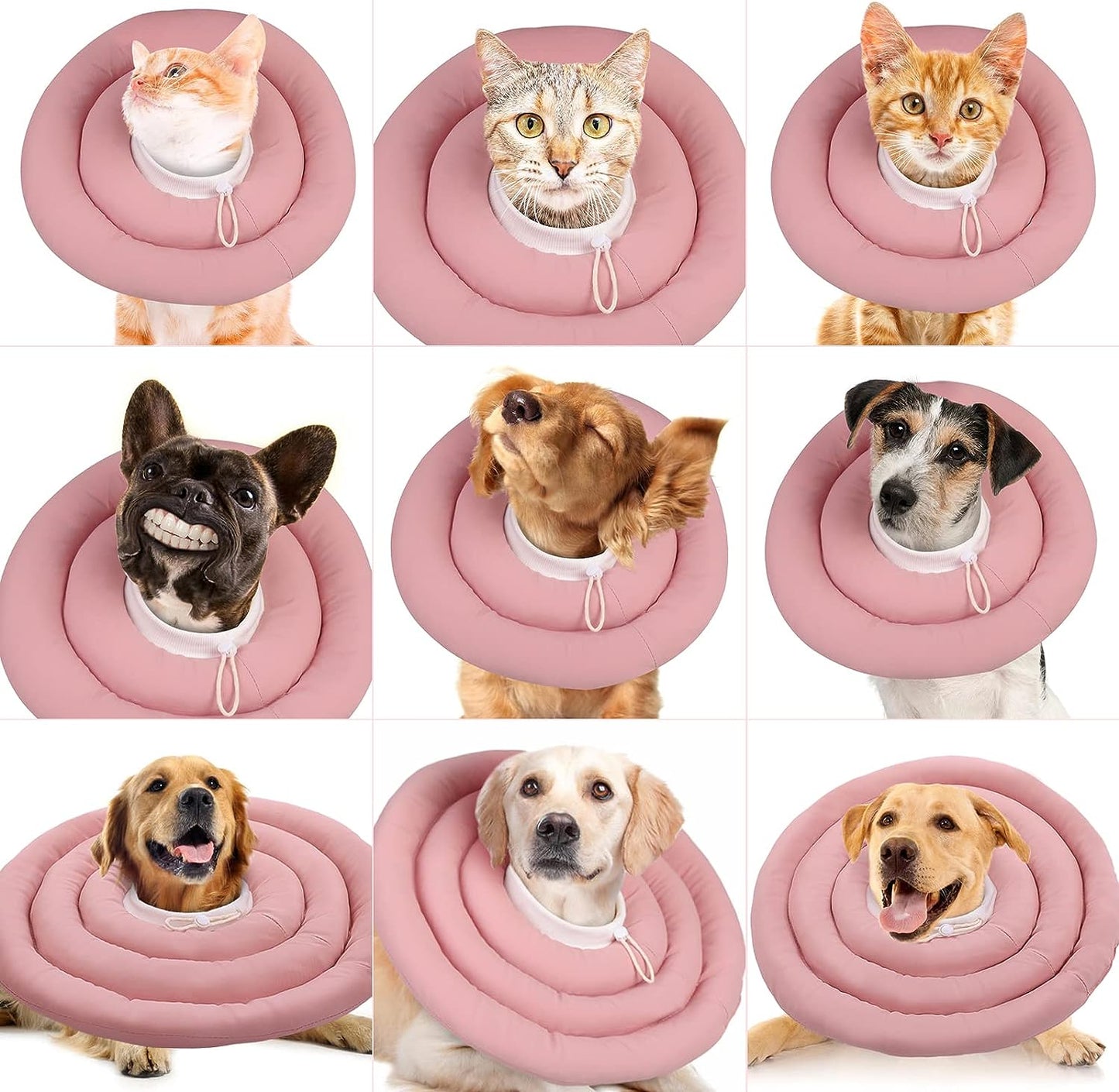 Donut design Thick Cushion Pet Collar (Pink)