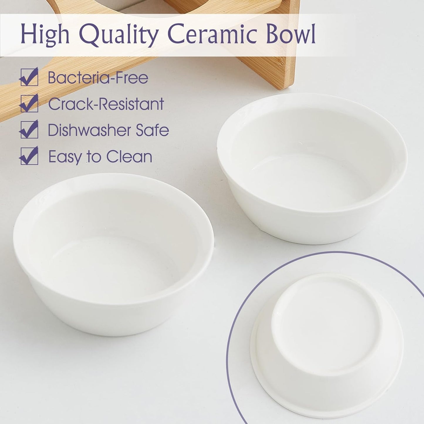 Pet Feeder Bowl (Double - Wood)