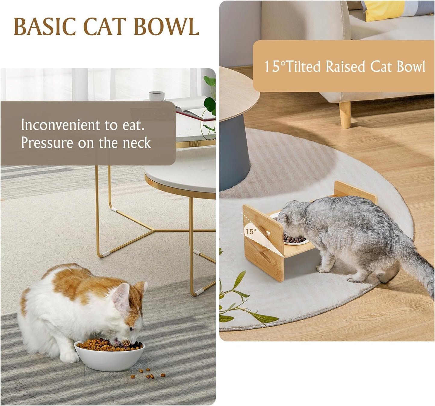 Pet Feeder Bowl (Double - Wood)