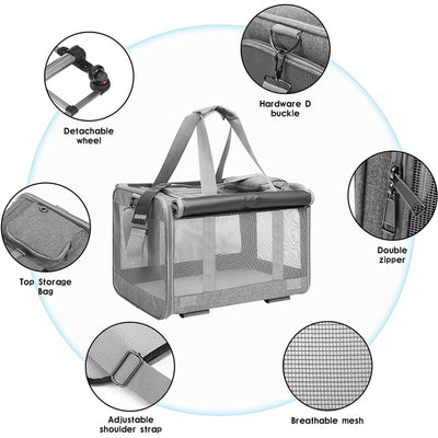 Pet Sling and Luggage Trolley Carrier (47cm)