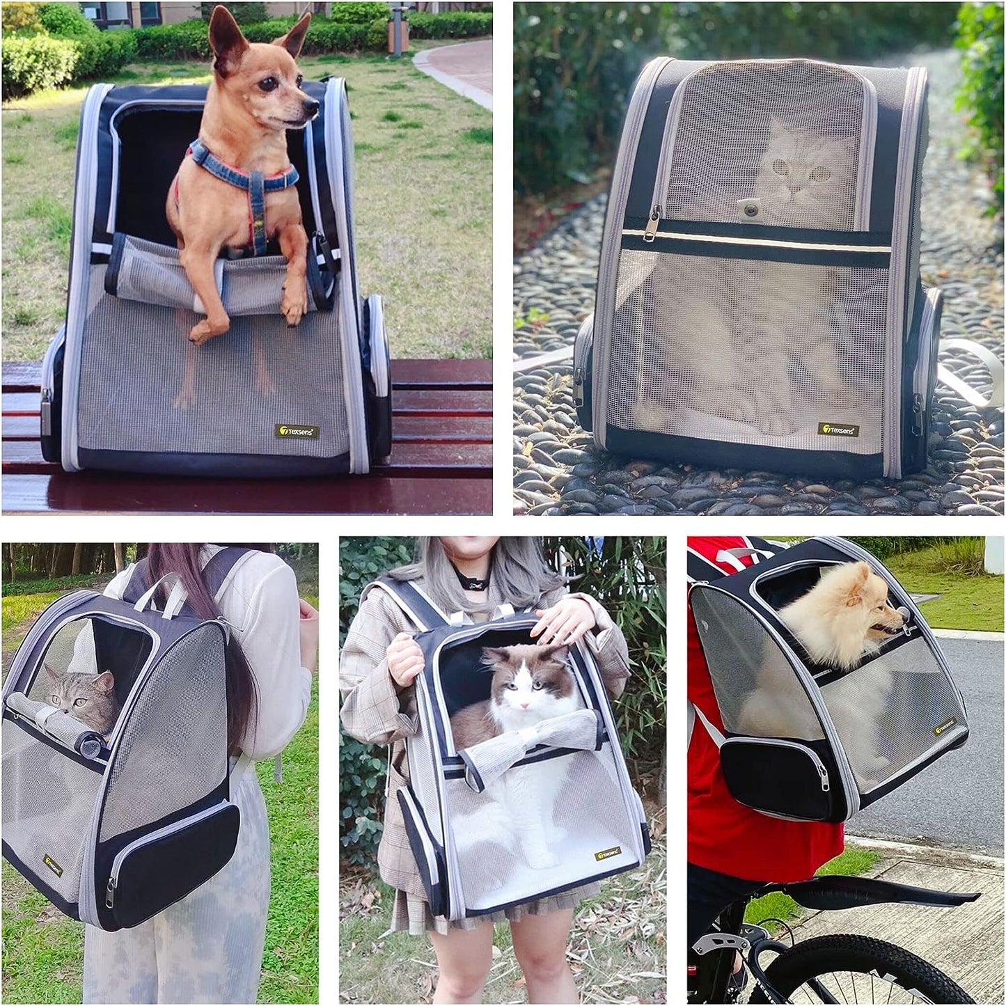 Pet Backpack - Breathable Mesh (38cm)