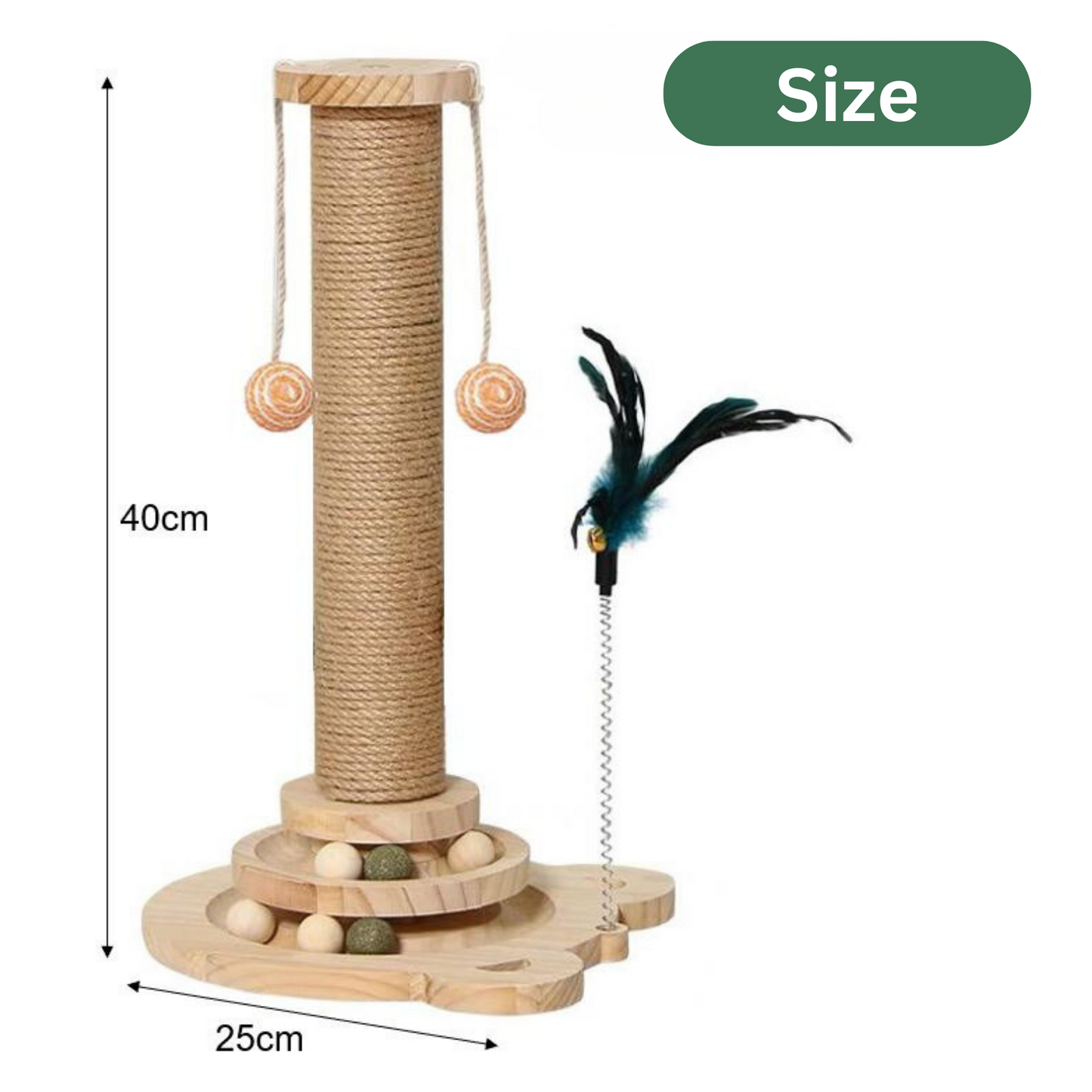 Scratcher Post - Wooden Track