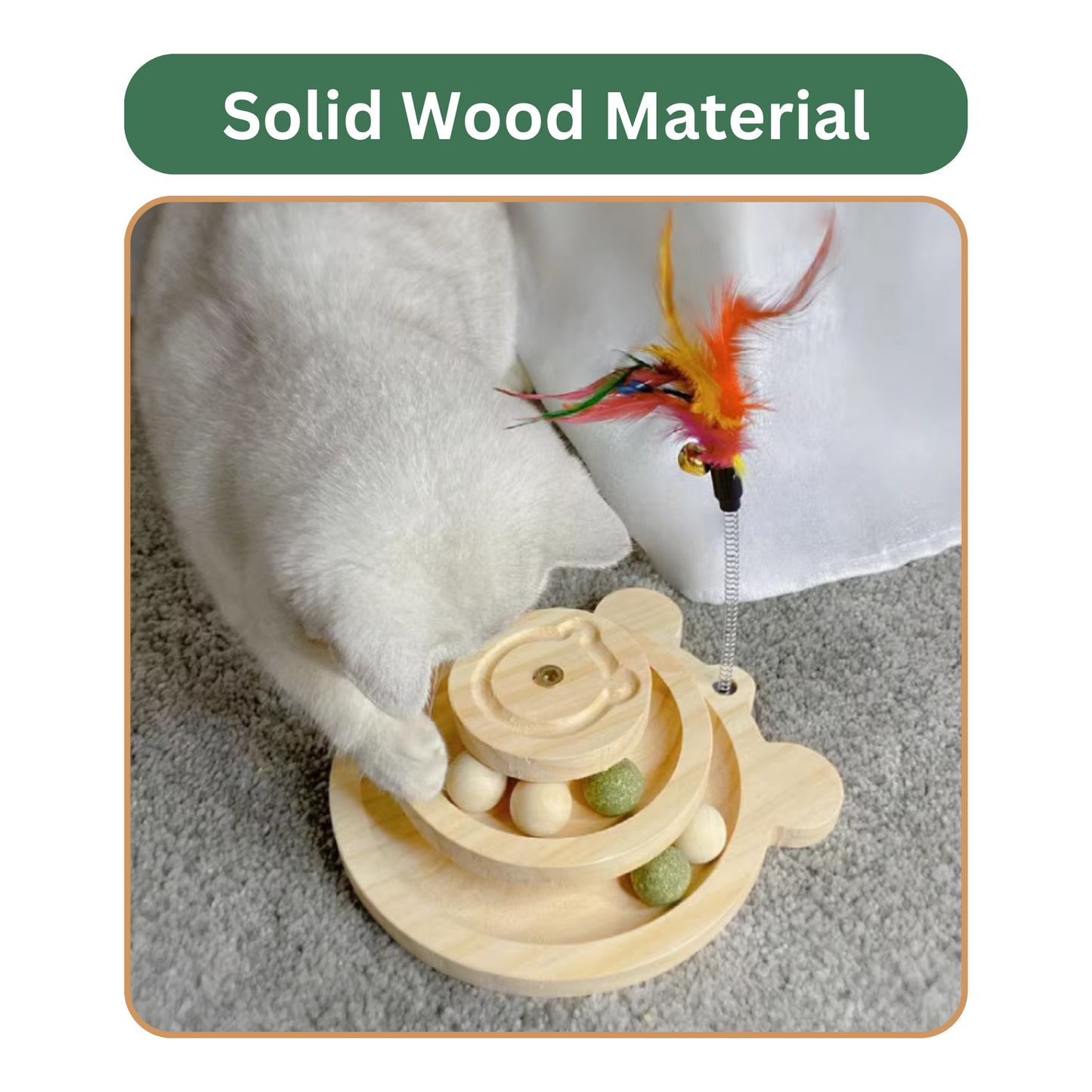 Scratcher Post - Wooden Track