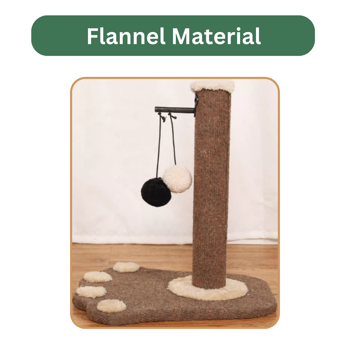 Scratcher Post - Brown Paw (41cm)