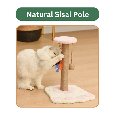 Scratcher Post - Pink Paw (41cm)