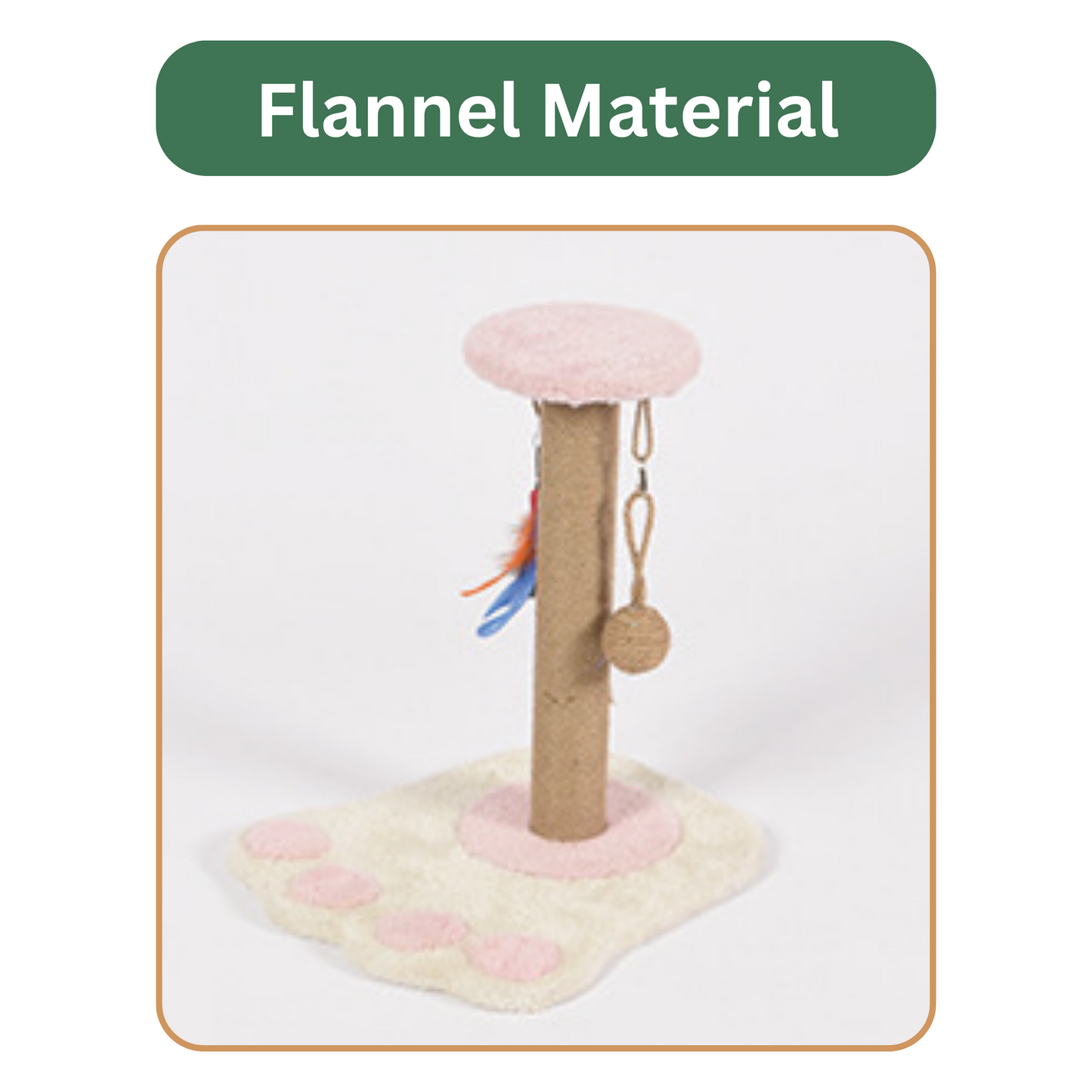 Scratcher Post - Pink Paw (41cm)