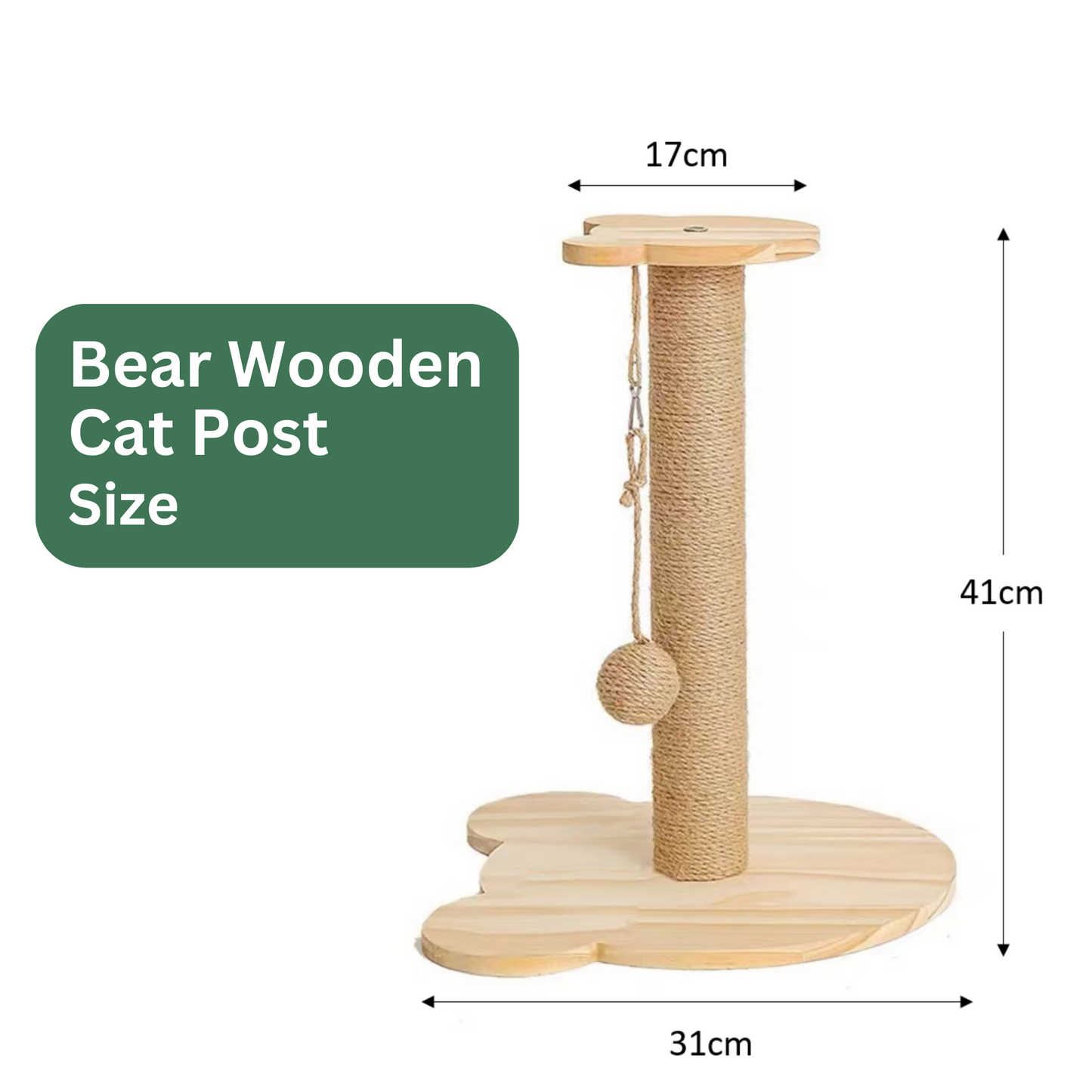 Sisal Scratching Post (Bear)