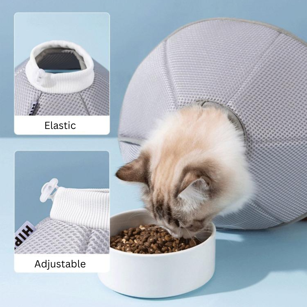 Mesh Breathable Pet Cone Collar (Grey)