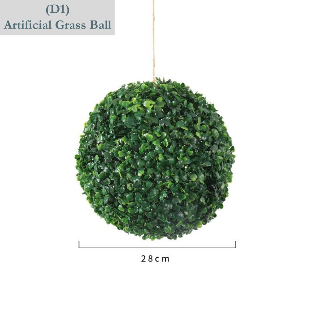 Artificial Grass Ball Topiary Plant