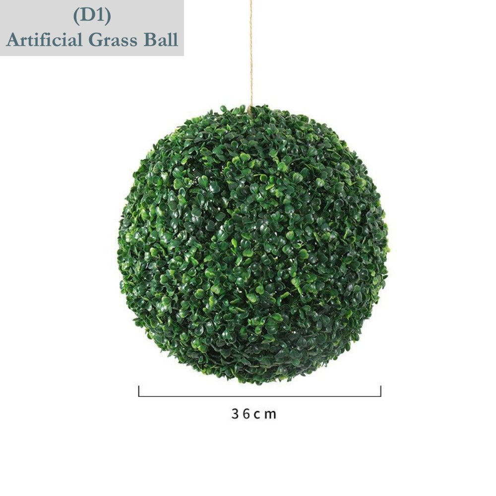 Artificial Grass Ball Topiary Plant