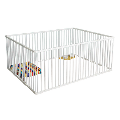 White Pet Metal Fence with Door (H50cm-70cm)