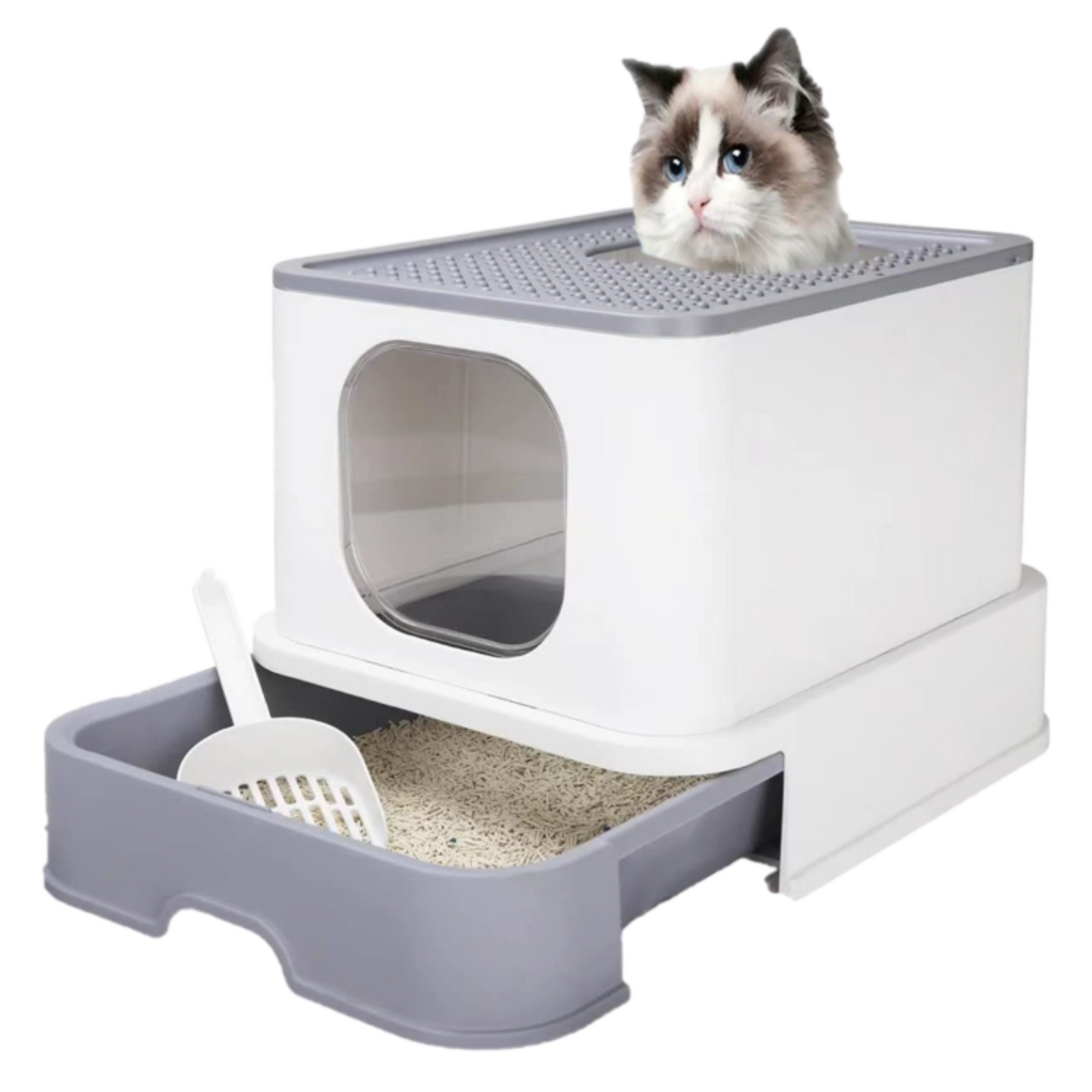 Top Entrance Litter Box with Drawer(44cm)