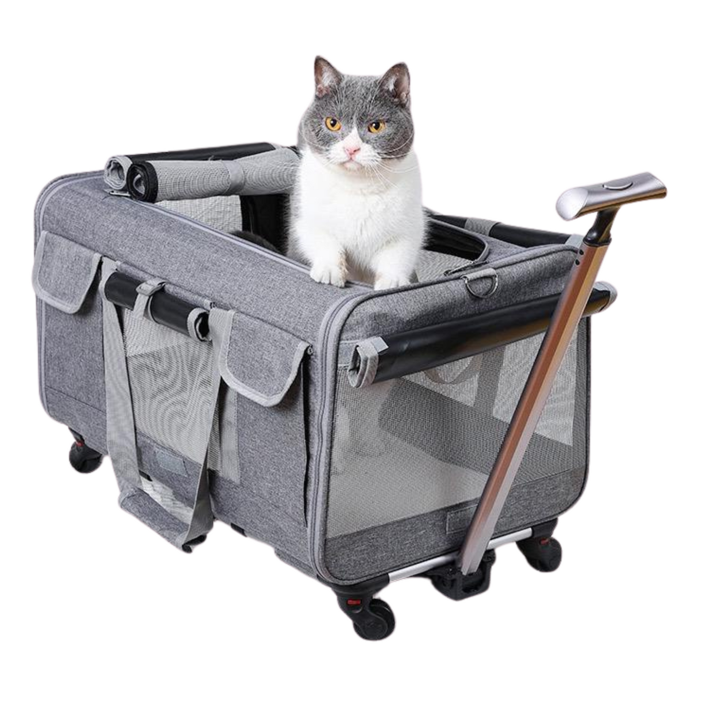 Pet Rolling Carrier Pet Sling and Luggage Trolley Carrier