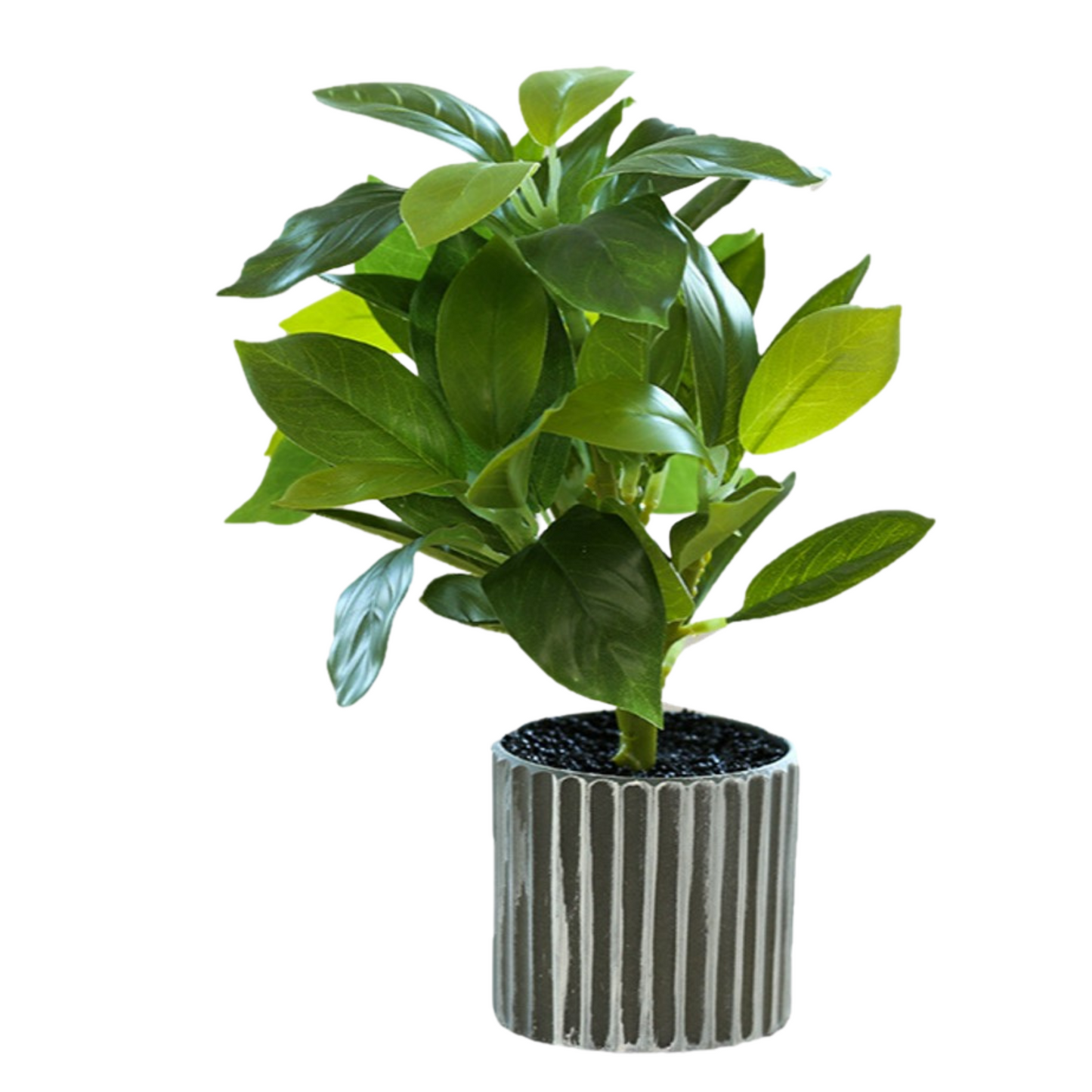 Artificial Small Potted Plant - Striped Pot (29 cm)