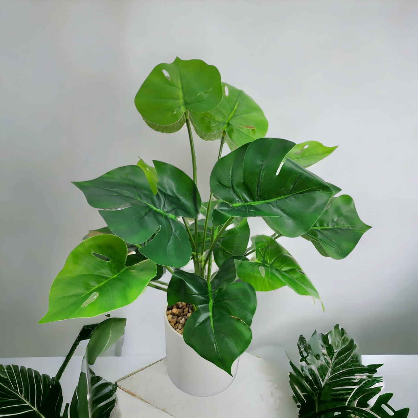 Artificial Small Potted Plant - White pot (33cm)
