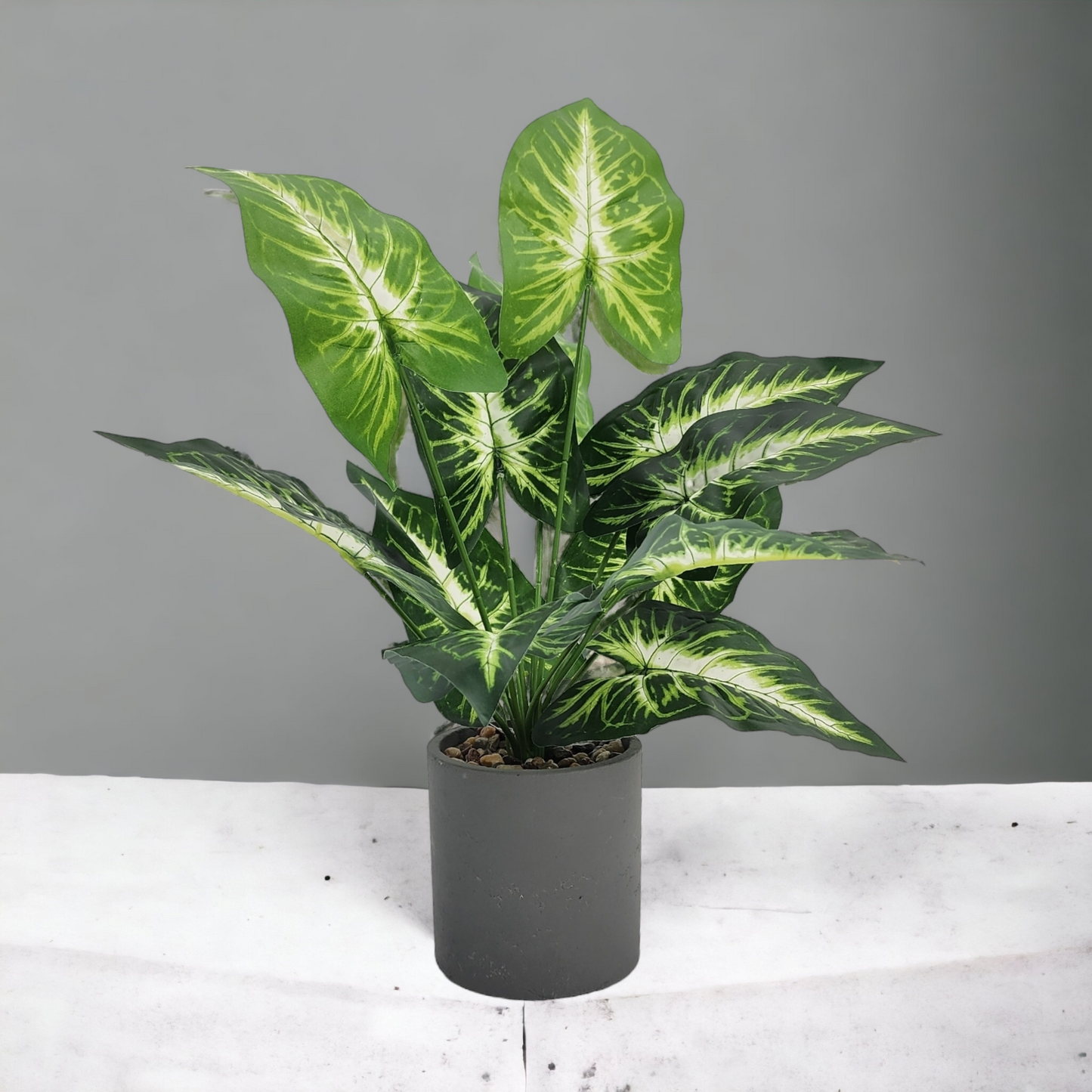Artificial Small Potted Plant - Grey Pot (45 cm)