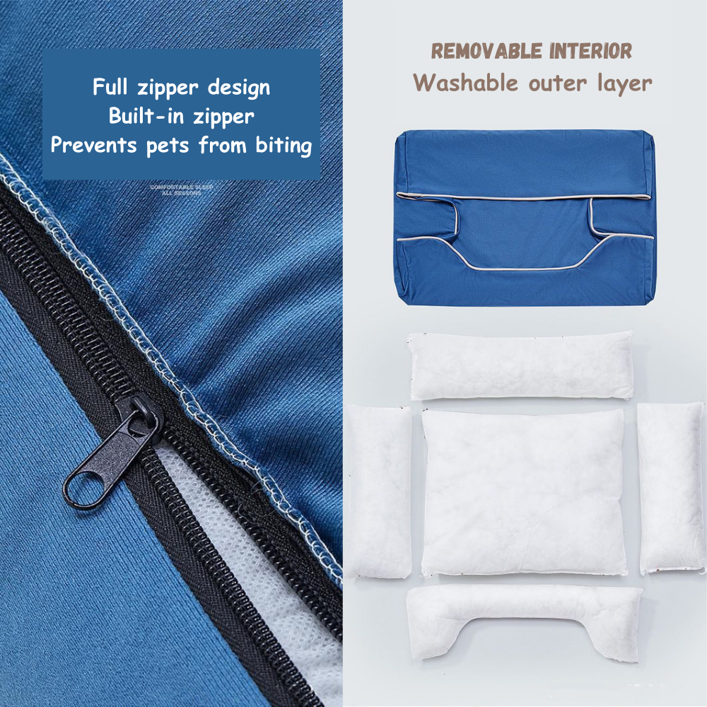 Removable Modern Blue Pet Bed
