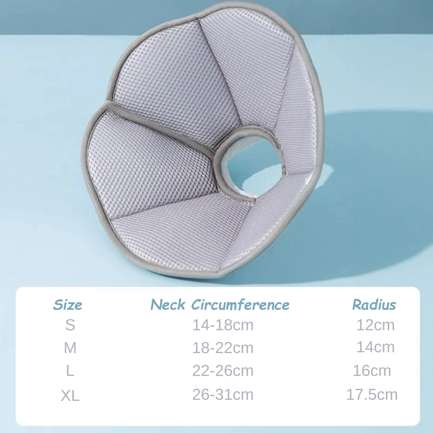 Mesh Breathable Pet Cone Collar (Grey)