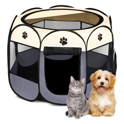 Pet Playpen Fence (Grey)