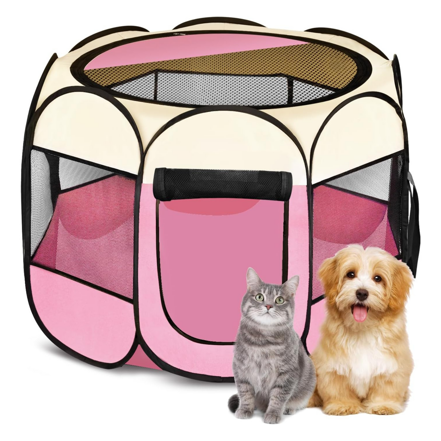 Pet Playpen Fence (Pink)