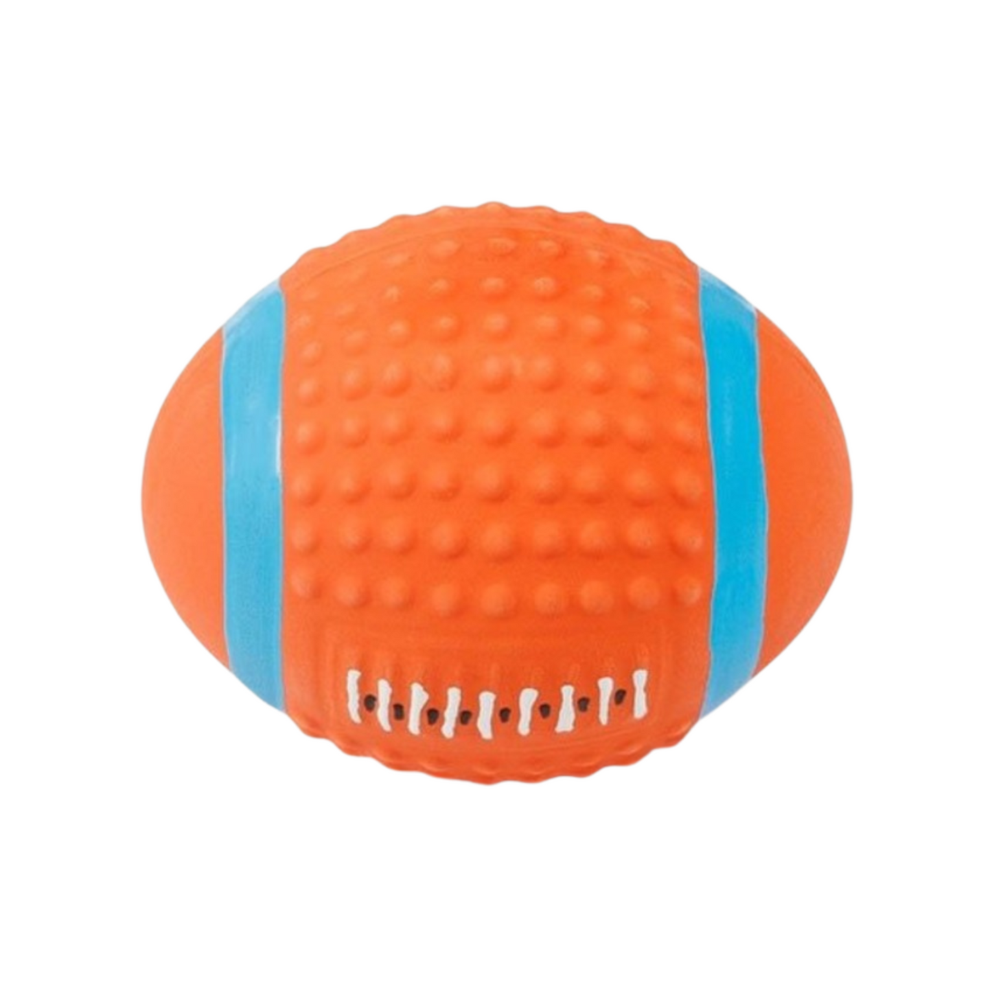 Squeaky Latex Rubber Dog Toy Soft Balls - Rugby Ball