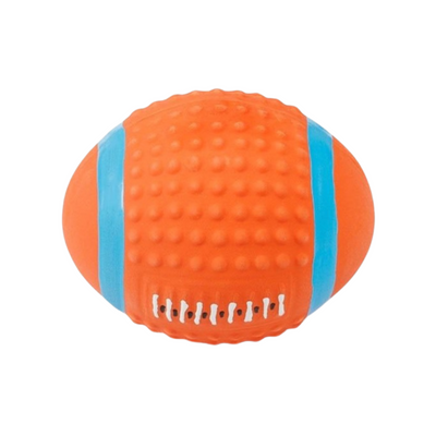Squeaky Latex Rubber Dog Toy Soft Balls - Rugby Ball