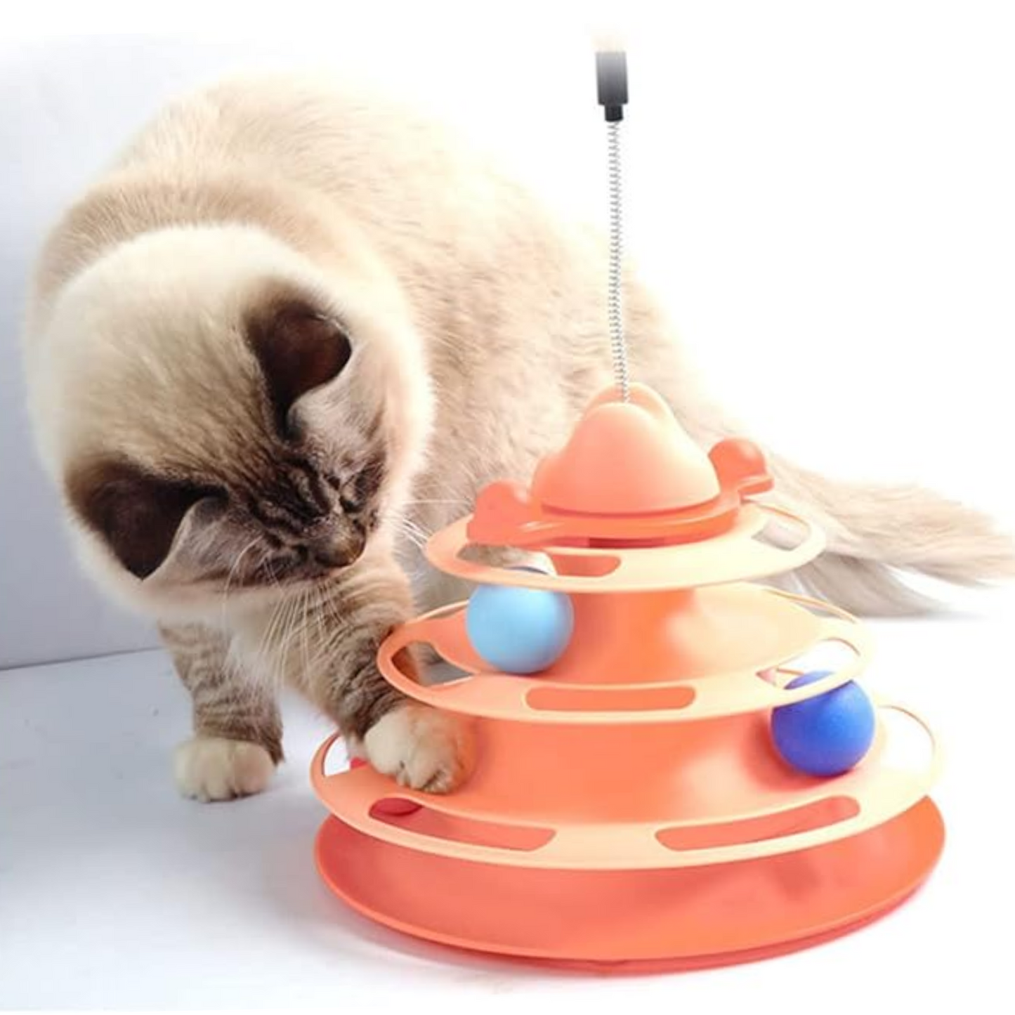 Cat Multi Tier Ball Track Toy